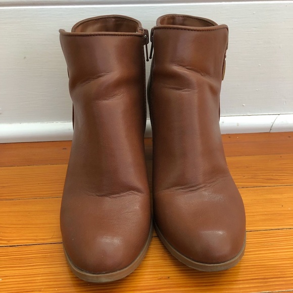 Style & Co Brown Leather Booties - Picture 2 of 6